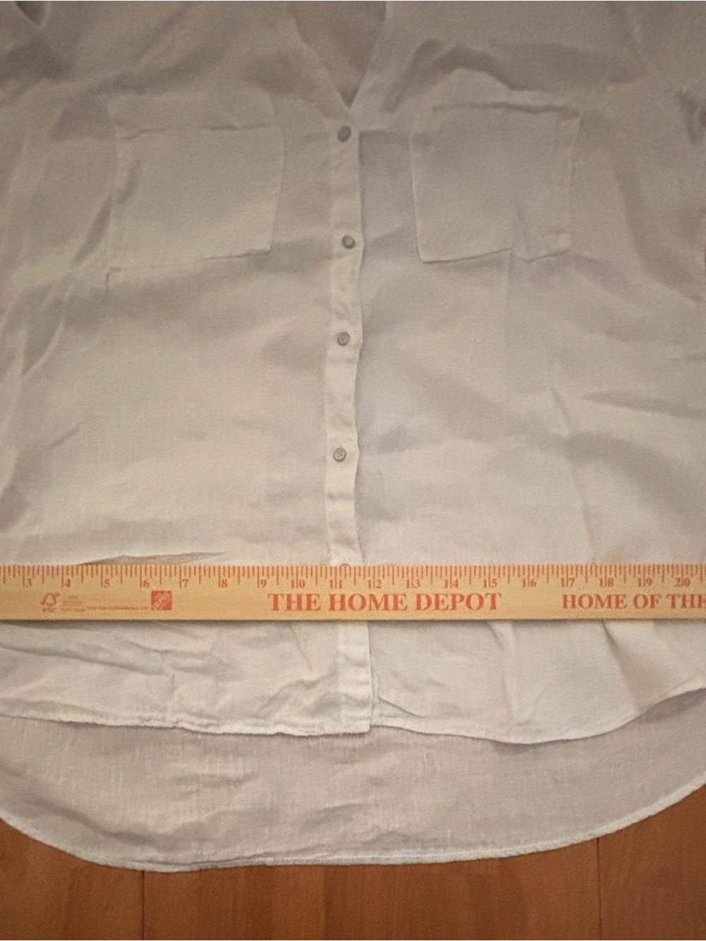 Zara 100% Linen White Button Up Shirt ~ Women’s Large - Picture 8 of 16
